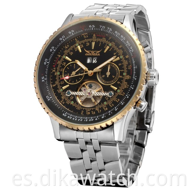 Relojes de lujo para hombre de la mejor marca JARAGAR, reloj de pulsera deportivo militar para hombre, reloj Tourbillon mecánico automático, reloj masculino